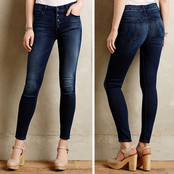COPY - COPY - Mother The Pixie High Rise Button Fly Jeans 28 - Picture 1 of 8